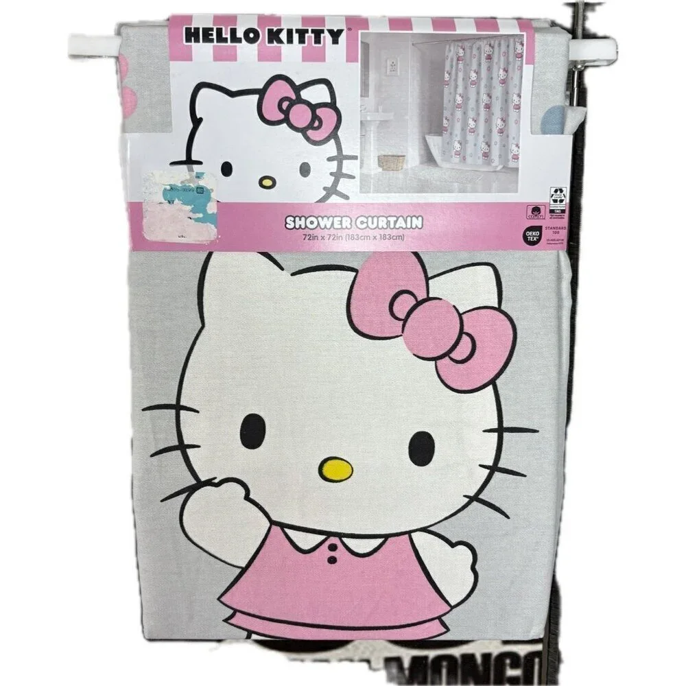 Hello Kitty Gray-Pink Waving Hello Kitty Graphic Cotton 72